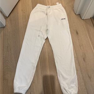 Celine Logo White Jogger Pants